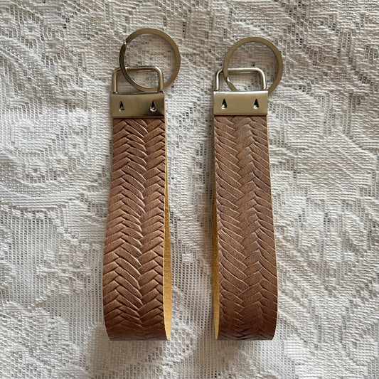 Faux Leather Keychain Wristlet